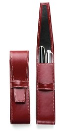 Schreibgeräteetui DUO CAMBRIDGE Top Grain Leder rot